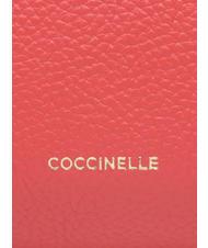 COCCINELLE BEAT CLUTCH Pochette en cuir martelé canneberges - Sacs pour Femme - 4