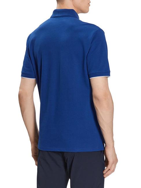 MASERATI Polo manches courtes en coton stretch bleu électrique - chemise polo