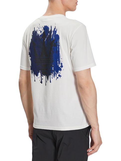 MASERATI T-shirt en coton imprimé maxi blanc - T-shirt