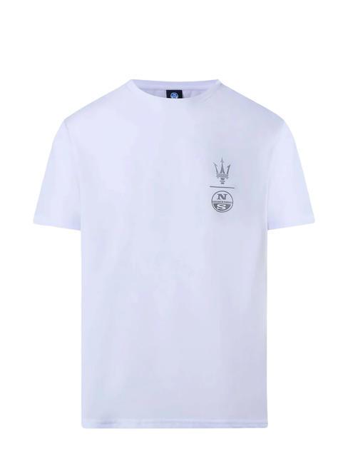 MASERATI T-shirt à imprimé graphique blanc - T-shirt
