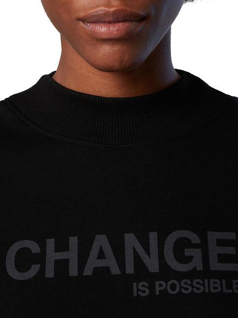 CHANGE IS POSSIBLE Sweat-shirt en coton noir - Sweat-shirts pour femmes
