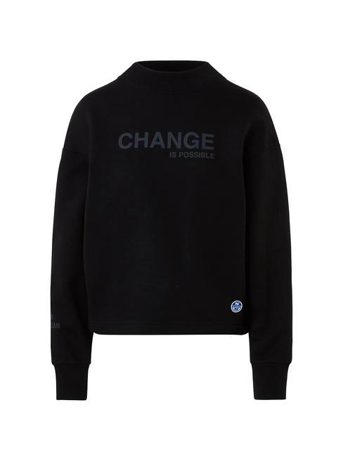 CHANGE IS POSSIBLE Sweat-shirt en coton noir - Sweat-shirts pour femmes