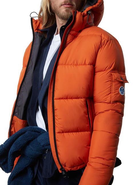 BEAM PUFFER Veste à capuche flamme d'or - Doudounes homme