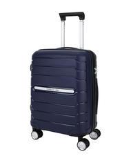 CERRUTI 1881 Chariot &agrave; bagages &agrave; main bleu - Valises cabine - 3