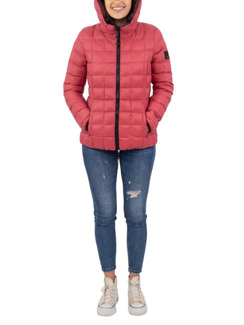 SCIRE NY DOUBLE Doudoune double face à capuche Cuir Cordovan - Tabasco - Doudounes femme