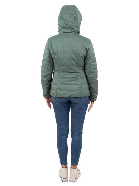 SCIRE NY DOUBLE Doudoune double face &agrave; capuche for&ecirc;t sombre - bleu graphite - Doudounes femme