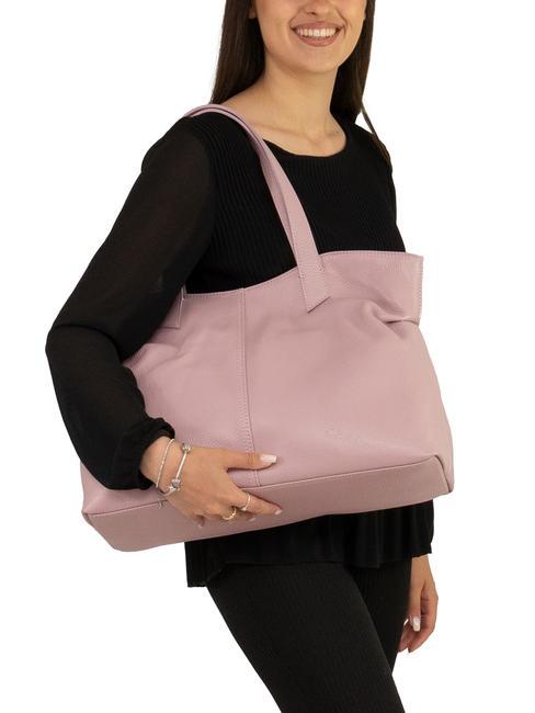 MARTINA Sac cabas en cuir Dollar rose mill&eacute;naire - Sacs pour Femme