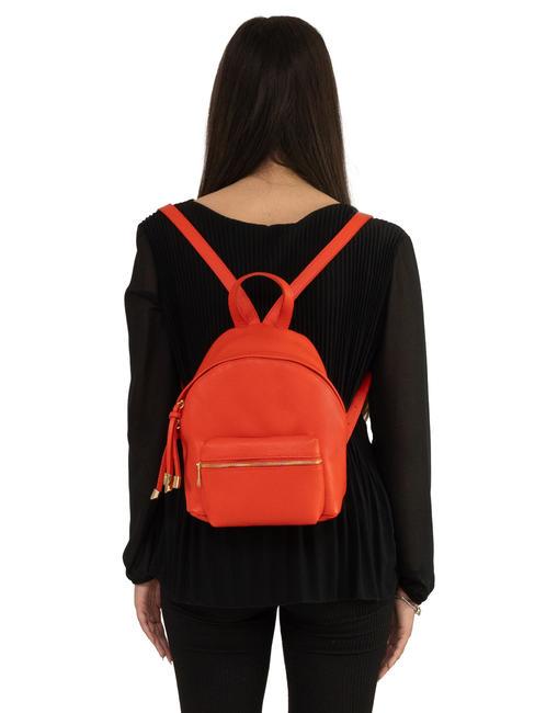 VANESSA Sac à dos en cuir Dollar corail - Sacs pour Femme