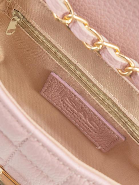 GIULIA Sac porté épaule chaîne en cuir Dollar rose millénaire - Sacs pour Femme
