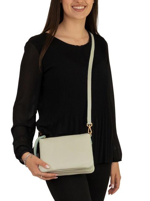 SIMONA Sac porté épaule en cuir Tris Dollar sarcelle arctique - Sacs pour Femme