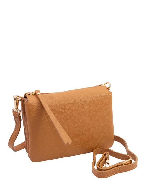 SIMONA Sac porté épaule en cuir Tris Dollar cuir foncé - Sacs pour Femme