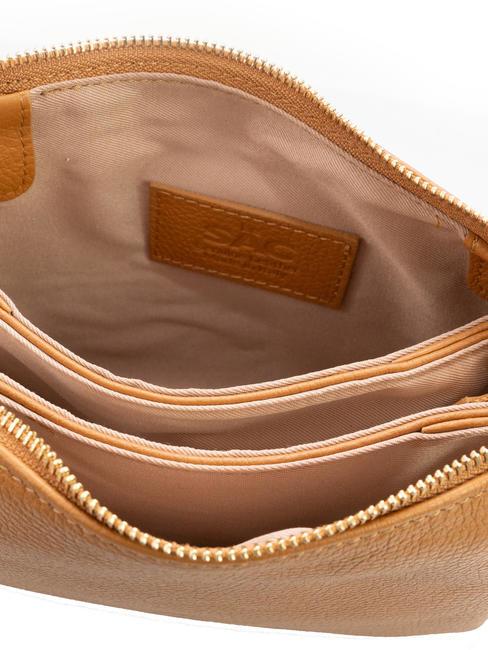 SIMONA Sac porté épaule en cuir Tris Dollar cuir foncé - Sacs pour Femme