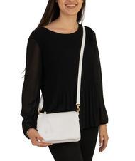 LESAC SIMONA Sac porté épaule en cuir Tris Dollar blanc optique - Sacs pour Femme - 4