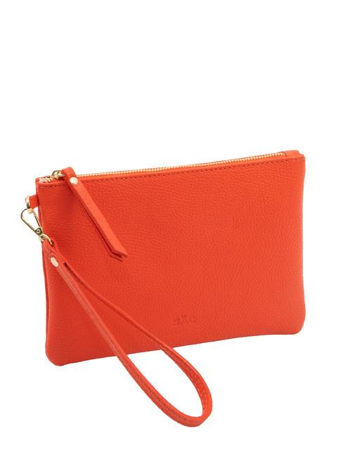ROBERTA Pochette en cuir Dollar corail - Sacs pour Femme