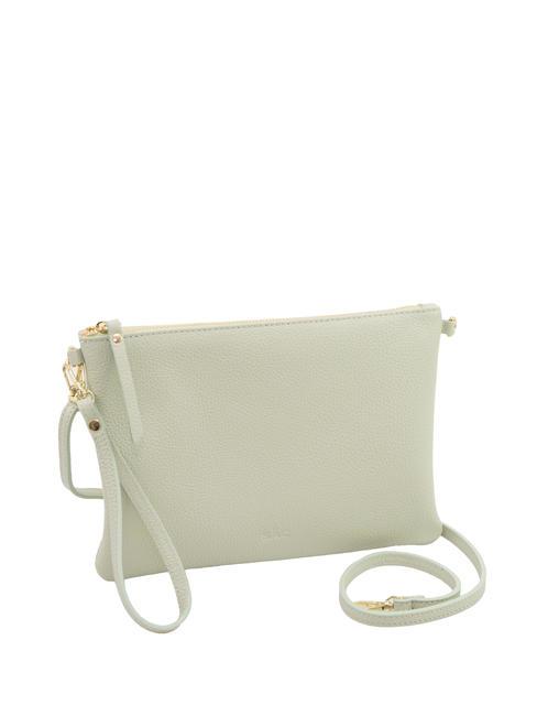 CLAUDIA Pochette Dollar en cuir avec bandoulière sarcelle arctique - Sacs pour Femme