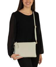 LESAC CLAUDIA Pochette Dollar en cuir avec bandoulière sarcelle arctique - Sacs pour Femme - 4