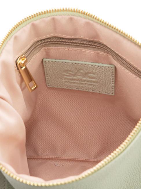 CLAUDIA Pochette Dollar en cuir avec bandoulière sarcelle arctique - Sacs pour Femme