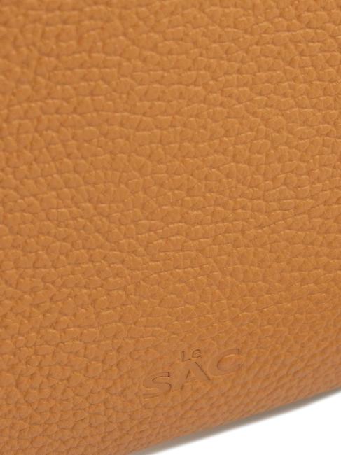 CLAUDIA Pochette Dollar en cuir avec bandoulière cuir foncé - Sacs pour Femme