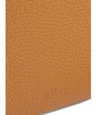 LESAC CLAUDIA Pochette Dollar en cuir avec bandoulière cuir foncé - Sacs pour Femme - 6