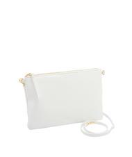 LESAC CLAUDIA Pochette Dollar en cuir avec bandouli&egrave;re blanc optique - Sacs pour Femme - 2