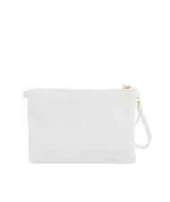 LESAC CLAUDIA Pochette Dollar en cuir avec bandouli&egrave;re blanc optique - Sacs pour Femme - 3