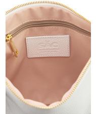 LESAC CLAUDIA Pochette Dollar en cuir avec bandouli&egrave;re blanc optique - Sacs pour Femme - 7