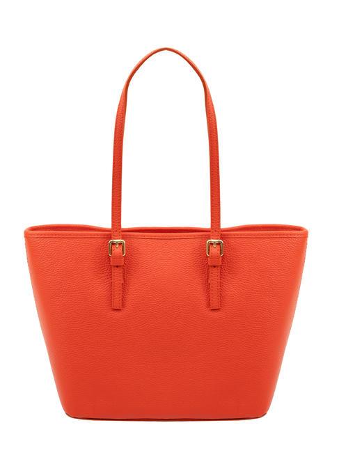 CHIARA Sac cabas en cuir Dollar corail - Sacs pour Femme