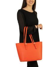 LESAC CHIARA Sac cabas en cuir Dollar corail - Sacs pour Femme - 4