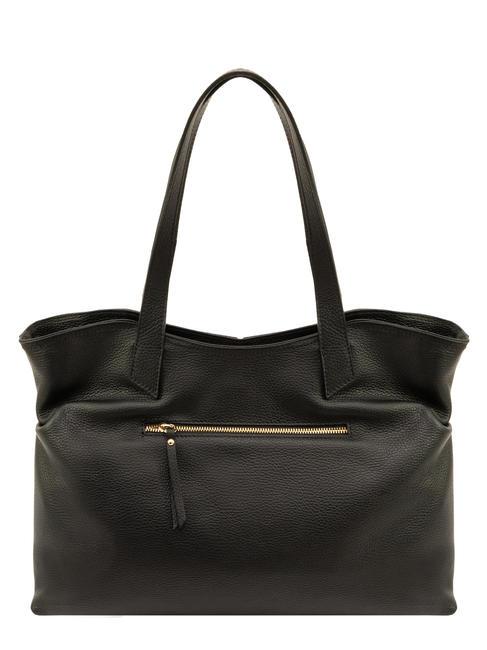 MARTINA Sac cabas en cuir Dollar noir - Sacs pour Femme