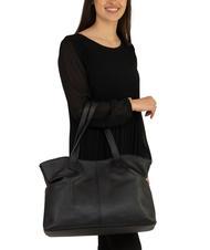 LESAC MARTINA Sac cabas en cuir Dollar noir - Sacs pour Femme - 4