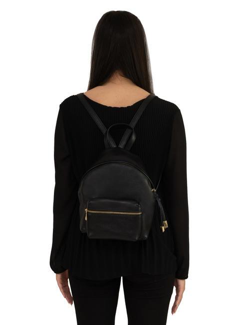 VANESSA Sac à dos en cuir Dollar noir - Sacs pour Femme