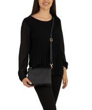 LESAC SIMONA Sac porté épaule en cuir Tris Dollar noir - Sacs pour Femme - 4