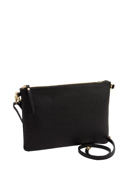 CLAUDIA Pochette Dollar en cuir avec bandoulière noir - Sacs pour Femme