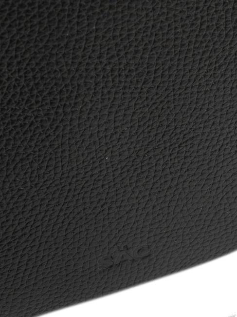 CLAUDIA Pochette Dollar en cuir avec bandoulière noir - Sacs pour Femme