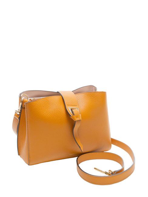 ALBA Sac bandouli&egrave;re en cuir martel&eacute; paprika - Sacs pour Femme