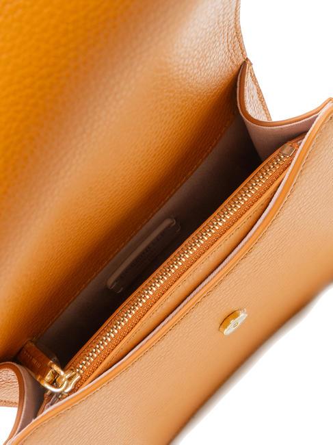 ANNE Mini sac à rabat en cuir martelé paprika - Sacs pour Femme