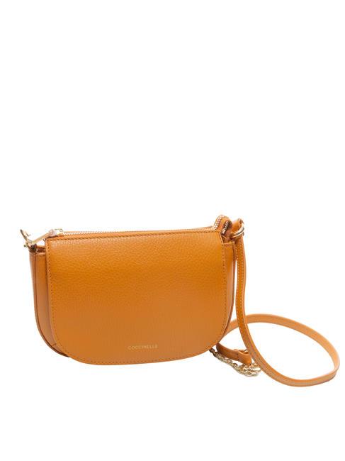 ANNE Mini sac bandouli&egrave;re en cuir martel&eacute; paprika - Sacs pour Femme