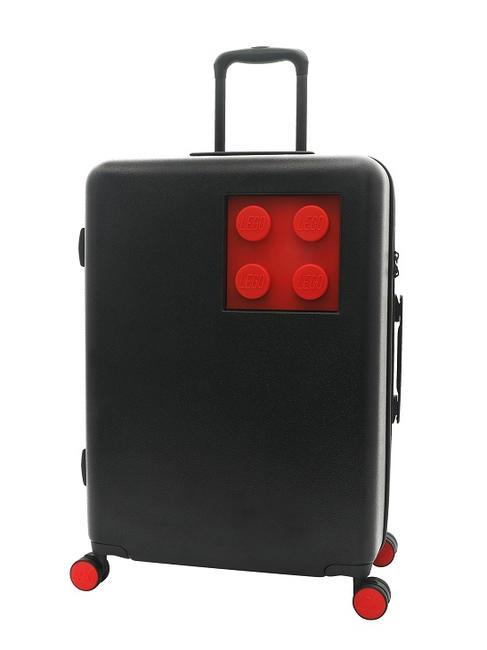 SIGNATURE Chariot de taille moyenne noir rouge - Valises Rigides