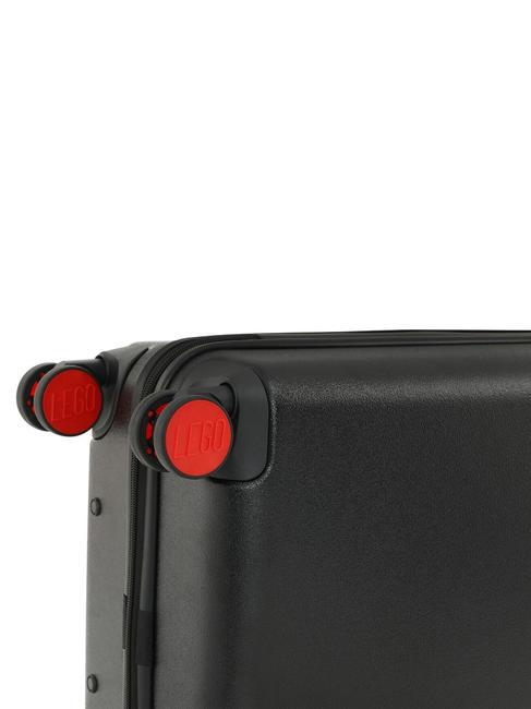 SIGNATURE Chariot à bagages à main noir rouge - Valises cabine