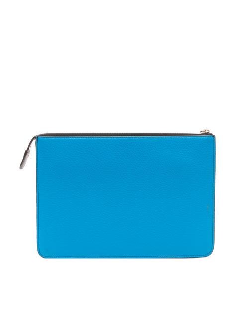 ULISSE Pochette en cuir de veau St Eracle turquoise h - Sacs pour Femme