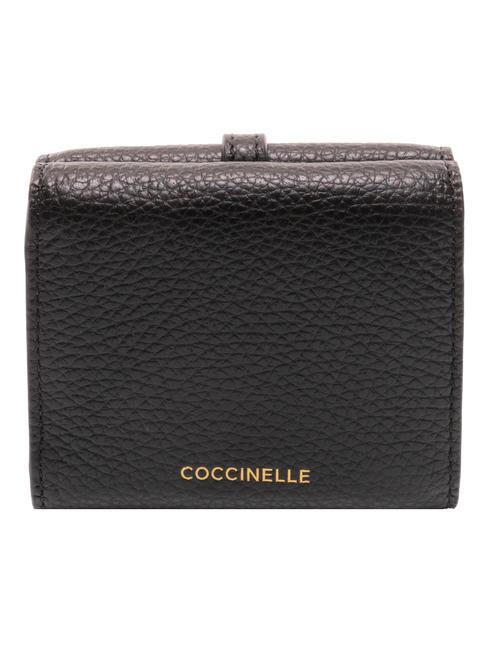 CHERRY Mini portefeuille en cuir Noir - Portefeuilles Femme