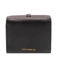 COCCINELLE CHERRY Mini portefeuille en cuir Noir - Portefeuilles Femme - 4