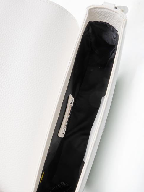 PETRA Petit sac bandouli&egrave;re blanc cass&eacute; / noir - Sacs pour Femme