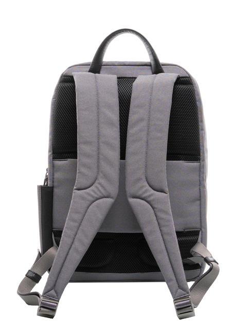 KLOUT Sac à dos en cuir et tissu, support pc 15,6" grigio2 - Sacs à dos pour ordinateur portable