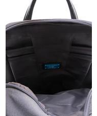 PIQUADRO KLOUT Sac à dos en cuir et tissu, support pc 15,6" grigio2 - Sacs à dos pour ordinateur portable - 5