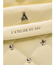 L'ATELIER DU SAC REBECCA Sac à dos matelassé citron vert pâle - Sacs pour Femme - 3
