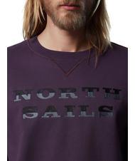 NORTH SAILS LETTERING LOGO Sweat col rond en coton prune foncée - Pulls molletonnés - 3