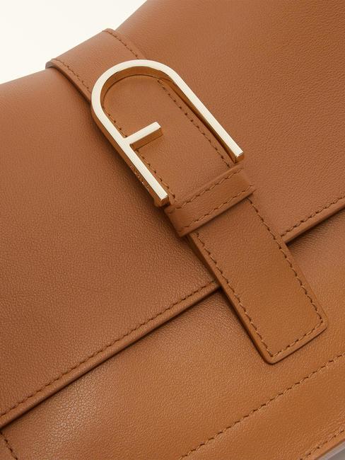 FLOW M Sac à main M en cuir Brandy - Sacs pour Femme