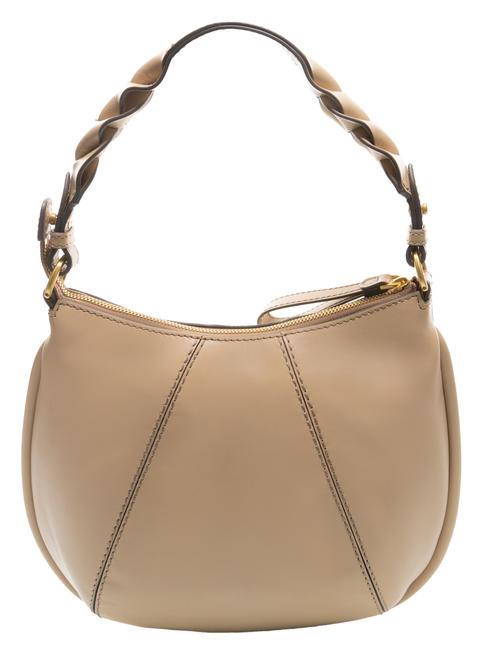 BRIGIDA Sac hobo porté épaule en cuir ab naturel. or - Sacs pour Femme