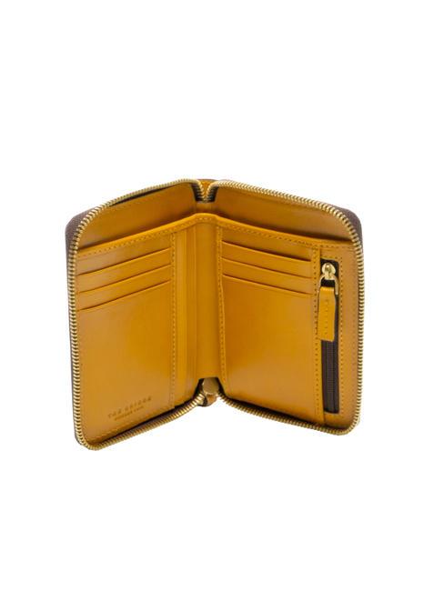 CHIARA Petit portefeuille en cuir zippé maïs jaune abb. or - Portefeuilles Femme